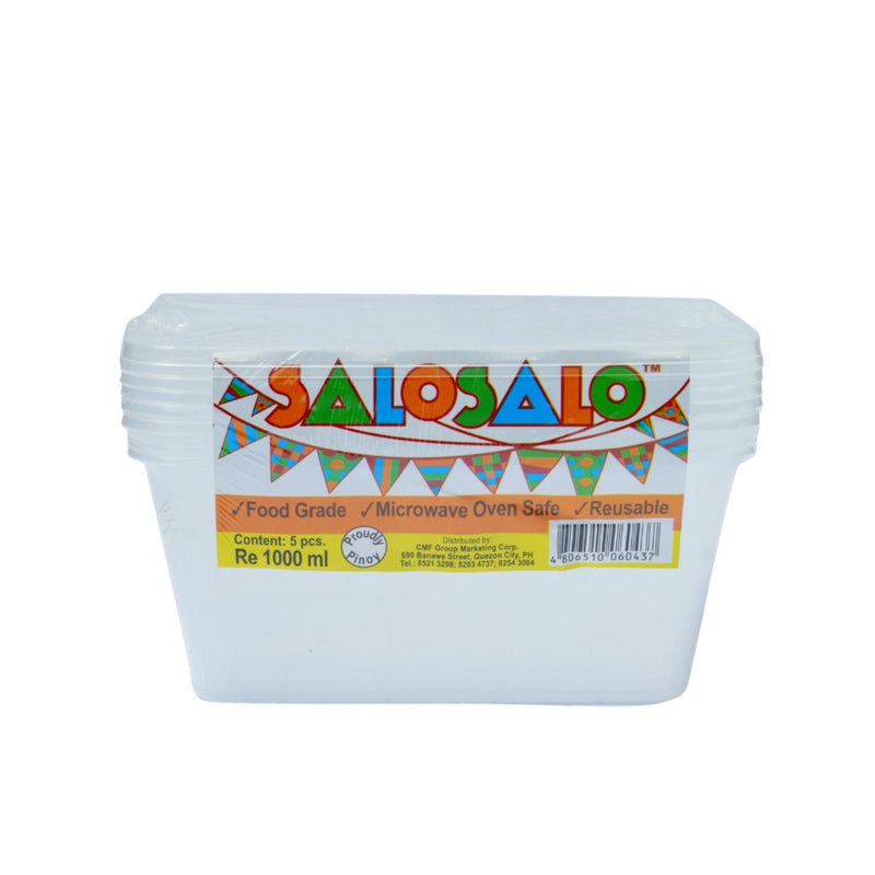 Salosalo Microwavable Container Rectangle 1000ml