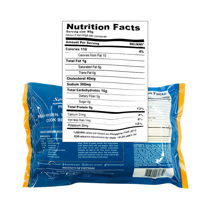 Sarangani Bay Shrimp Burger 200g