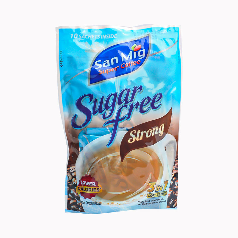 San Mig Coffee Instant 3in1 Coffee Mix Sugar-Free Strong 9gx10's