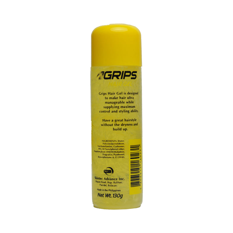 Grips Hair Styling Gel Strong Hold Yellow 130g