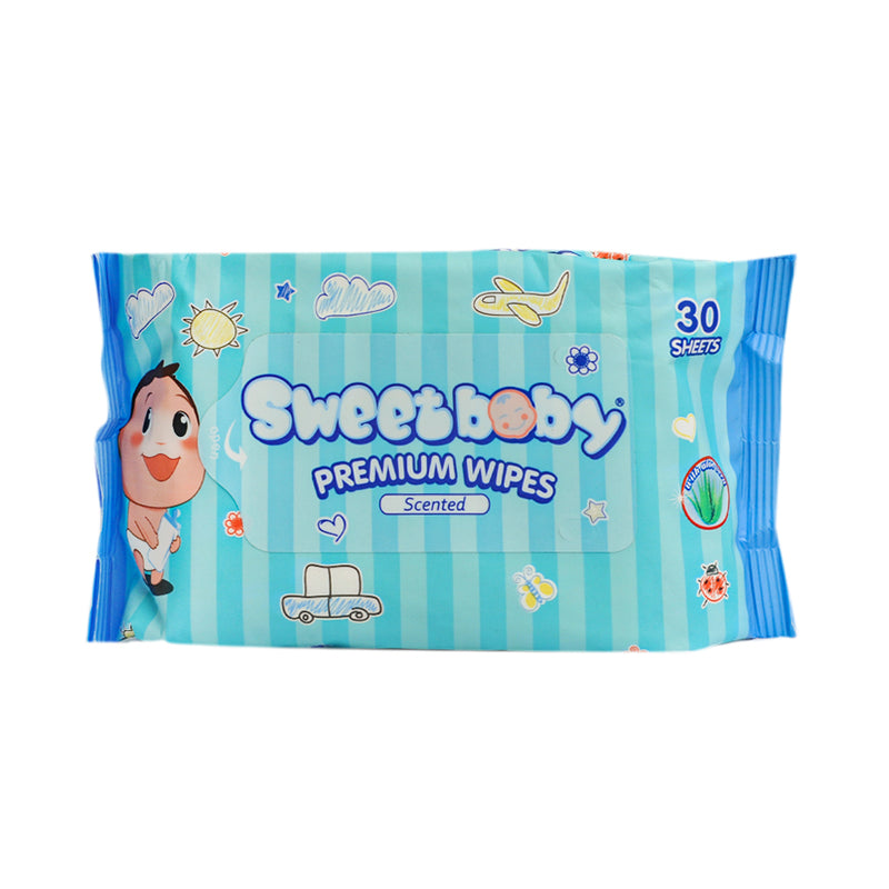 Sweet Baby Premium Wipes With Aloe 30 Sheets