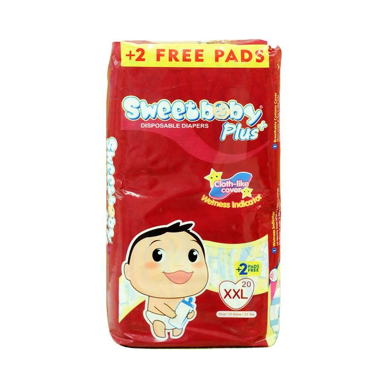 Sweet Baby Plus Disposable Diapers Big Pack XXL 20's