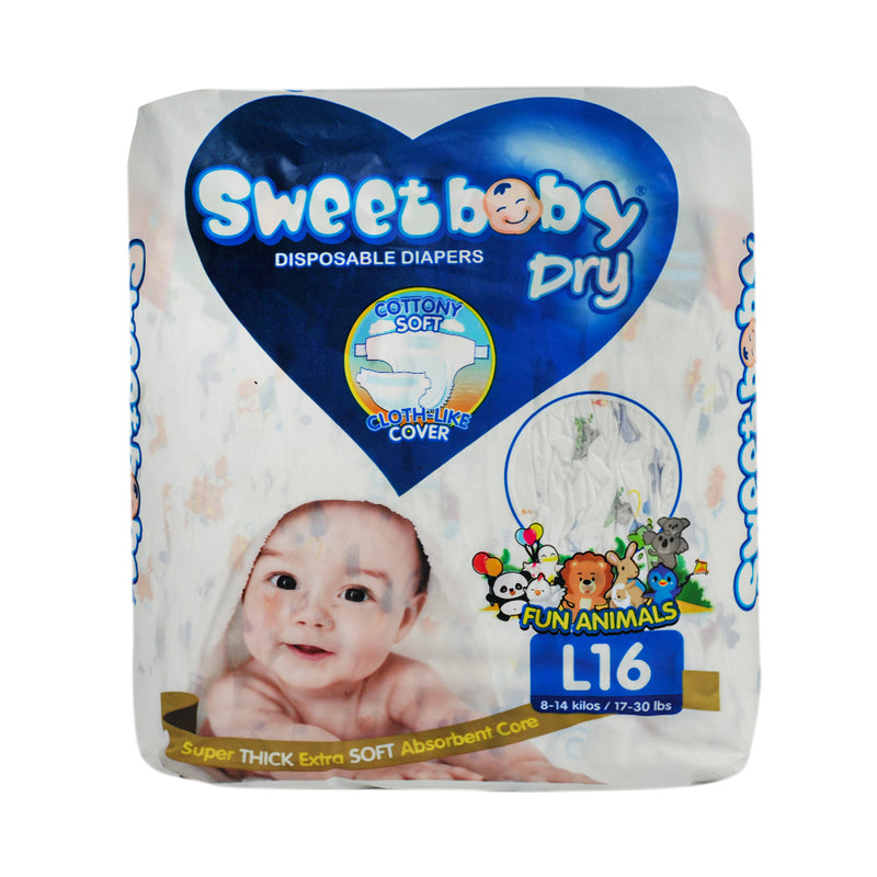 Sweet Baby Dry Disposable Diapers Travel Pack Large 16's