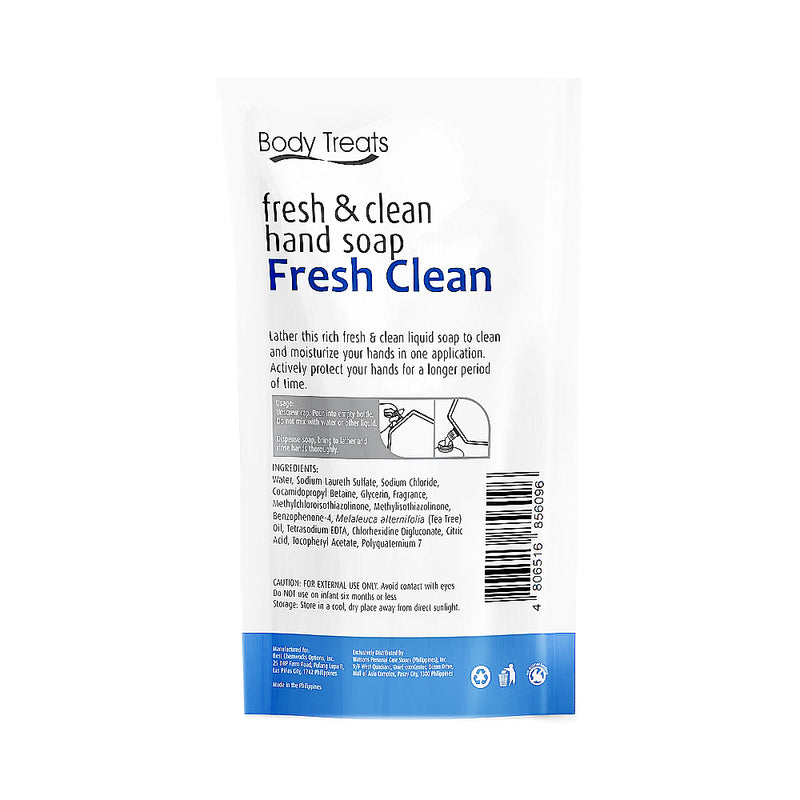 Body Treats Fresh And Clean Hand Soap Fresh Clean Scented Refill 1000ml