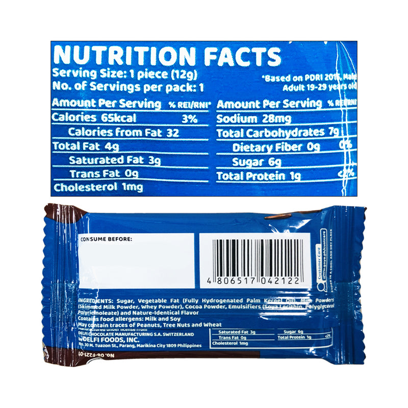 Goya Bar Milk Chocolate 12g