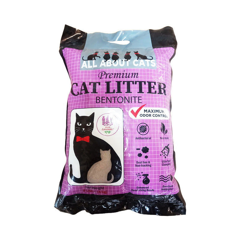 All About Cats Premium Cat Litter Bentonite Lovely Lavender 4kg