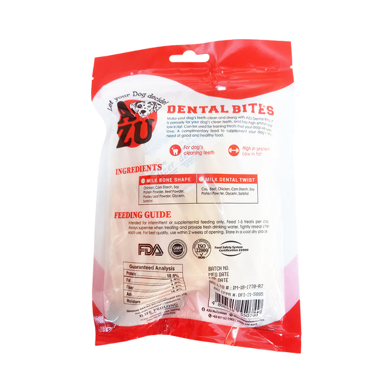 Azu Dental Bites Milk Dental Twist 165g