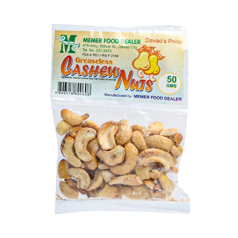 Memer Cashew Nuts Greaseless 50g
