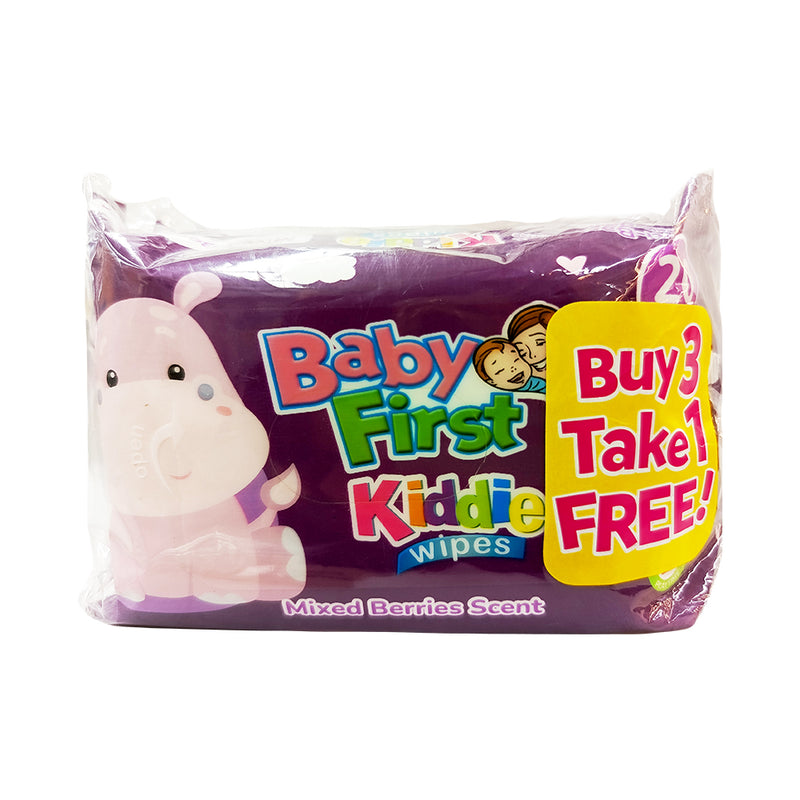 Baby First Baby Wipes Mixed Berries Scent 20's x 3 + 1