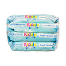 Baby First Baby Wipes Fresh Powder Scent 20's x 3 + 1 Free