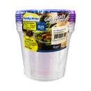 Ready-Wrap S25 Colored Lid And Clear Bowl Container 5's