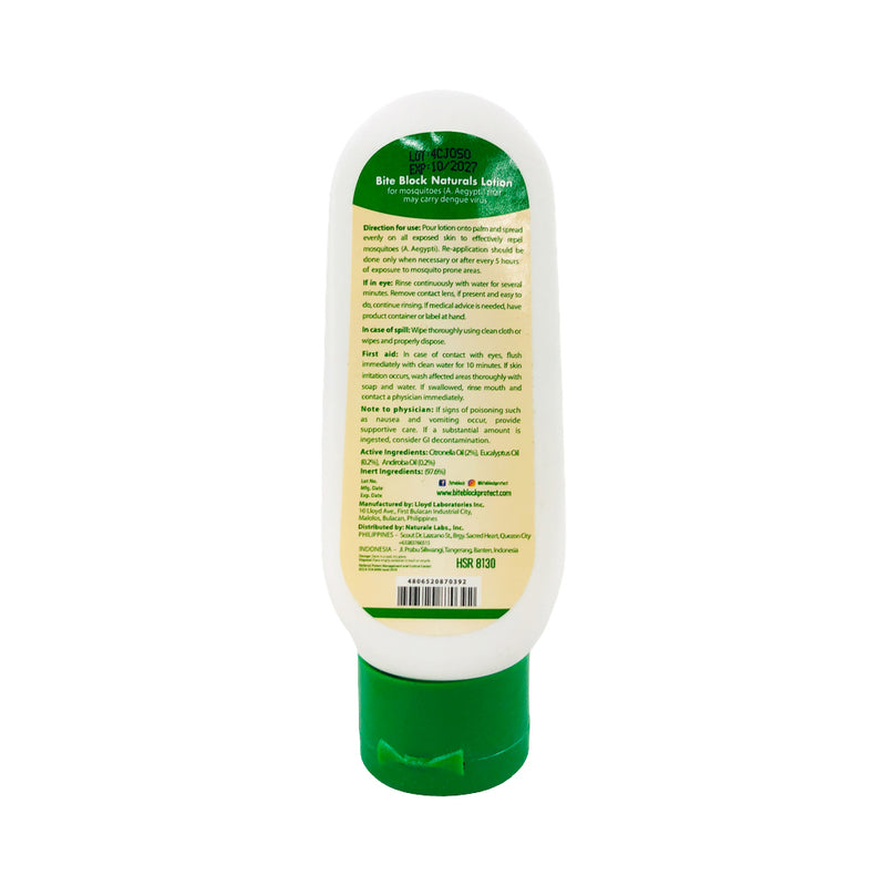 Bite Block Natural Citronella Lotion With Eucalyptus