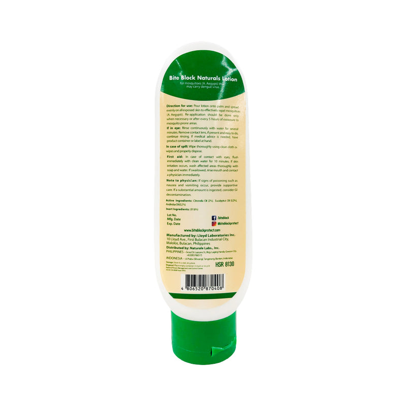 Bite Block Natural Citronella Lotion With Eucalyptus