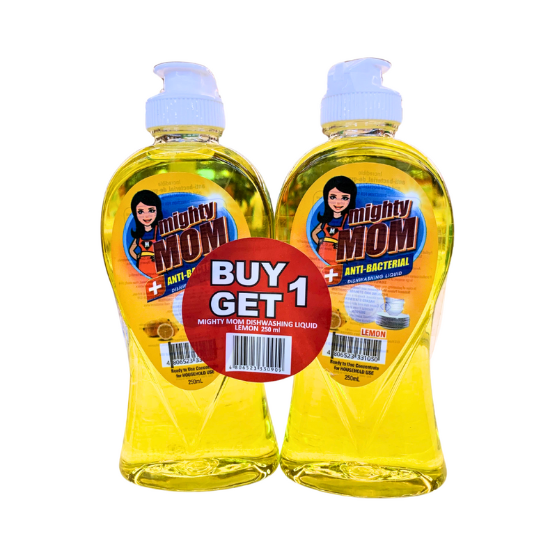 Mighty Mom Anti-Bacterial Dishwashing Liquid Lemon x 2's