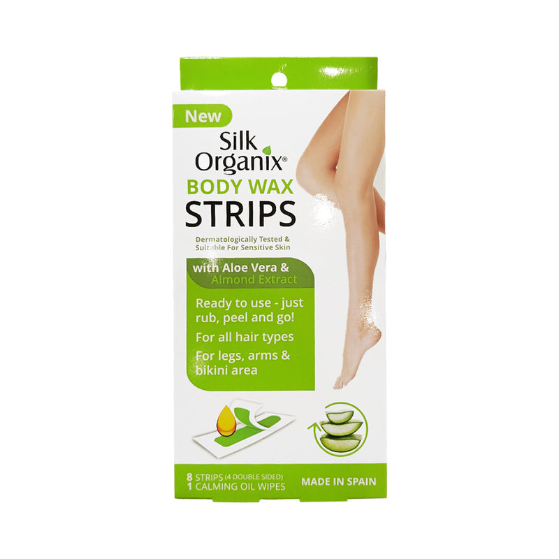 Silk Organix Body Wax Strips 8's