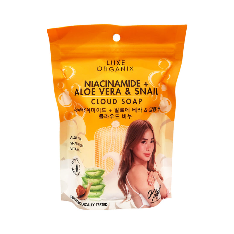 Luxe Organix Aloe Vera And Snail Moisturizing Cloud Soap 180g