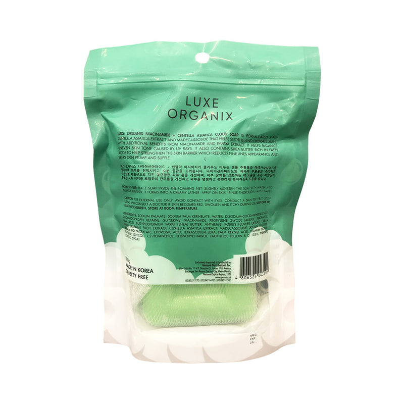 Luxe Organix Niacinamide + Centella Asiatica Calming Cloud Soap 180g
