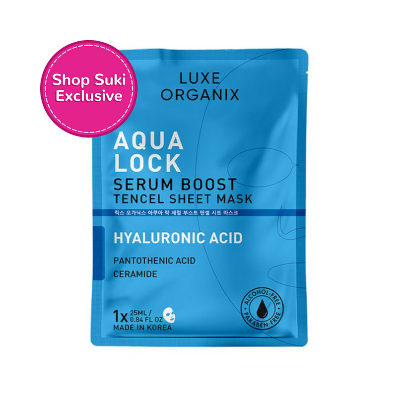 Luxe Organix Aqua Lock Serum Boost Sheet Mask 25ml