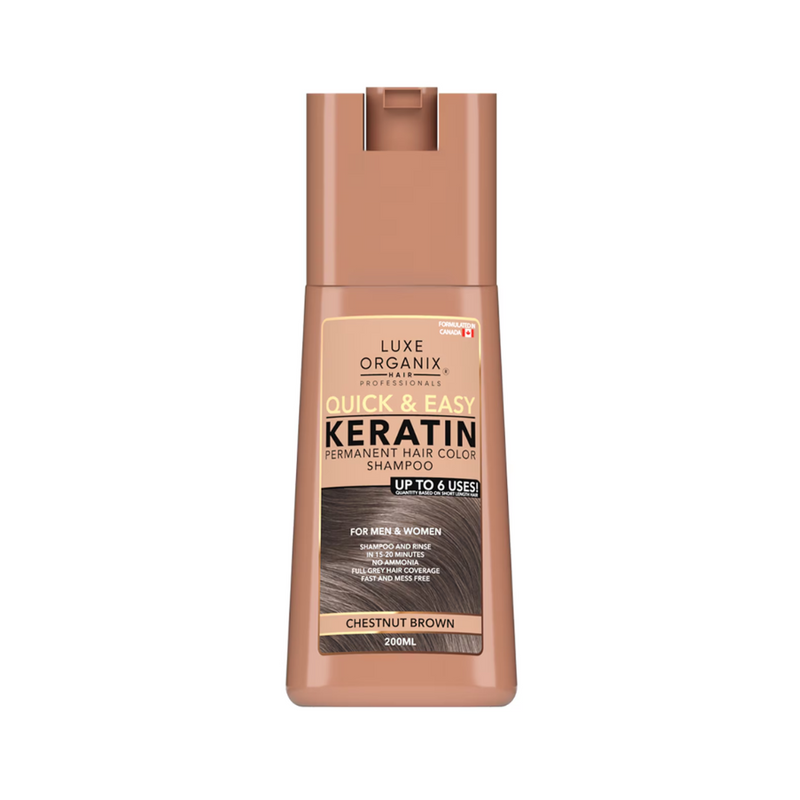 Luxe Organix Hair Color Shampoo Chestnut Brown 200ml