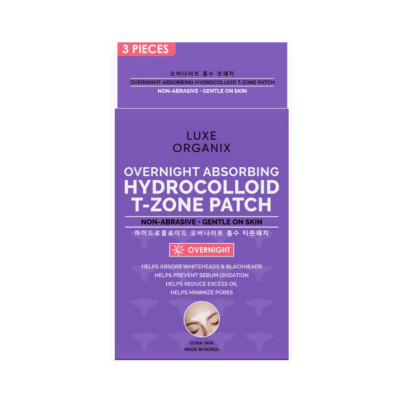 Luxe Organix Overnight Absorbing Hydrocolloid T-Zone Patch 3's