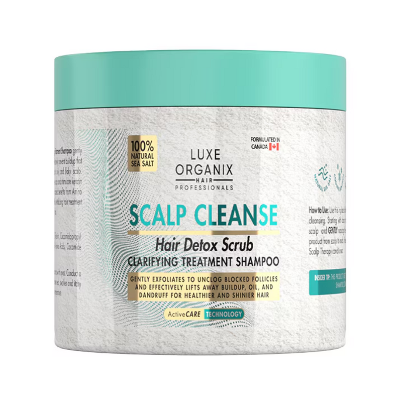 Luxe Organix Scalp Cleanse Hair Detox Scrub Clarifying Treatment Shampoo 220g