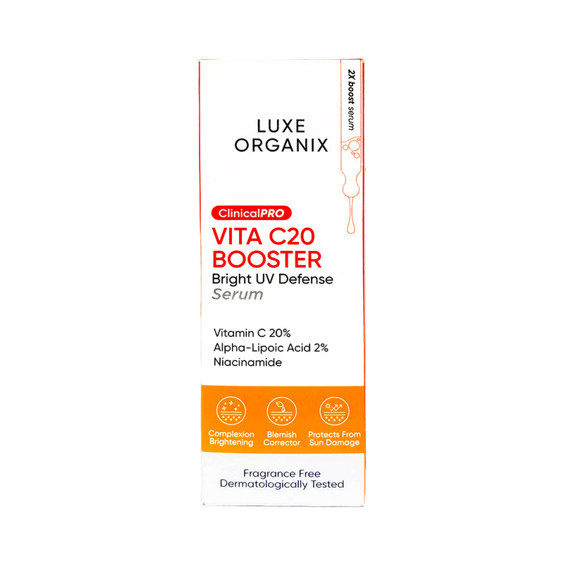 Luxe Organix Vit C20 Booster Bright UV Defense Serum 30ml