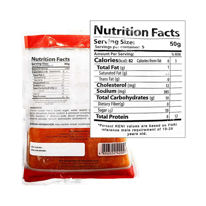 Suy Foods Chicken Tocino Hot And Spicy 250g