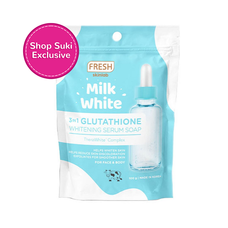 Fresh Skinlab Milk White 3 In 1 Glutathione Whitening Serum Soap 100g