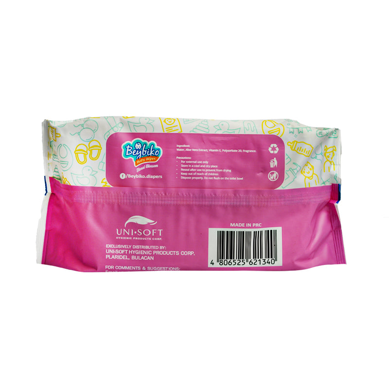 Beybiko Baby Wipes Floral Blossom 80's + 20 Sheets