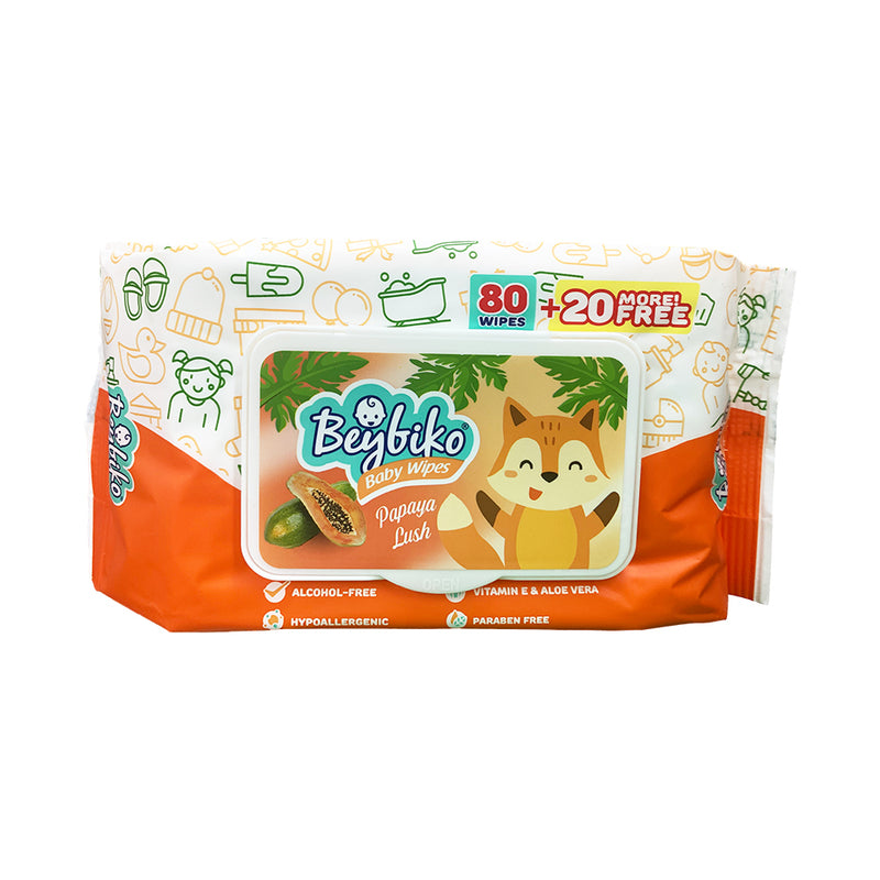 Beybiko Baby Wipes Papaya Lush 80's + 20's