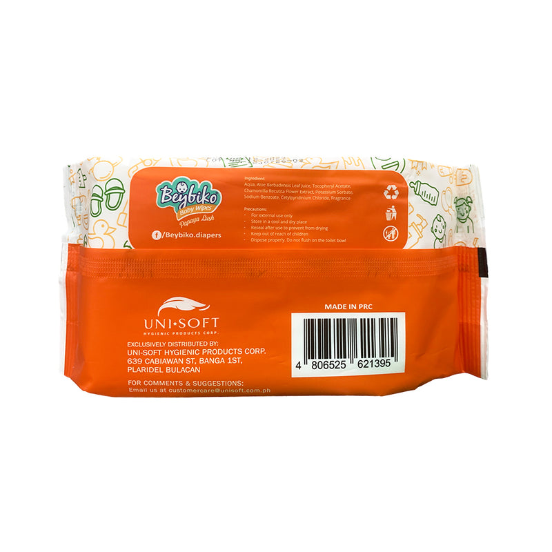 Beybiko Baby Wipes Papaya Lush 80's + 20's