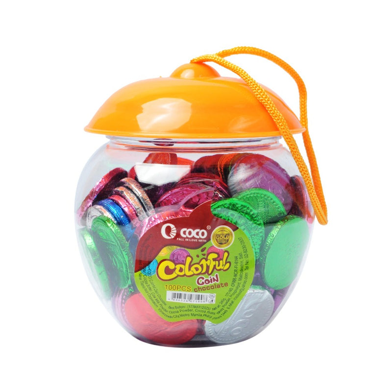 Coco Colorful Chocolate Coin Jar 100's
