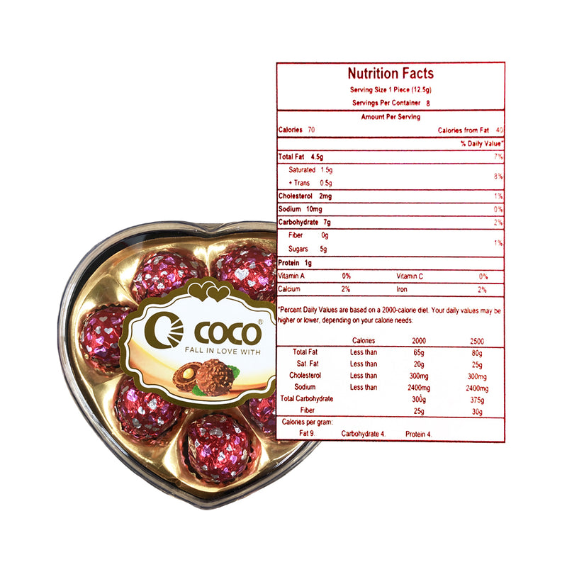 Coco Chocolate Heart Shaped 100g