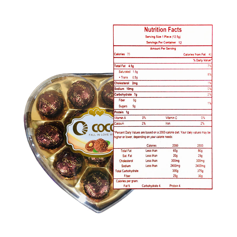 Coco Chocolate Heart Shaped 150g