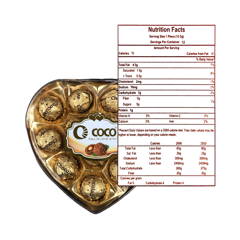 Coco Chocolate Heart Shaped 150g