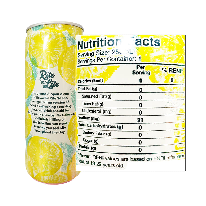 Rite N Lite Lemon Can 250ml