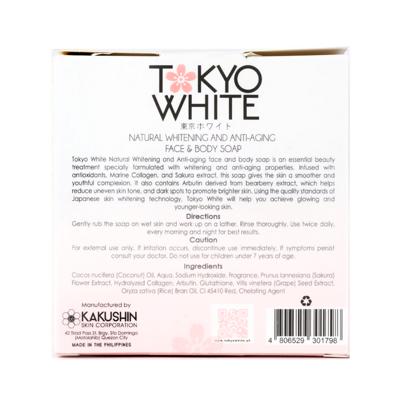 Tokyo White Natural Whitening And Anti-Aging Face And Body Soap 100g