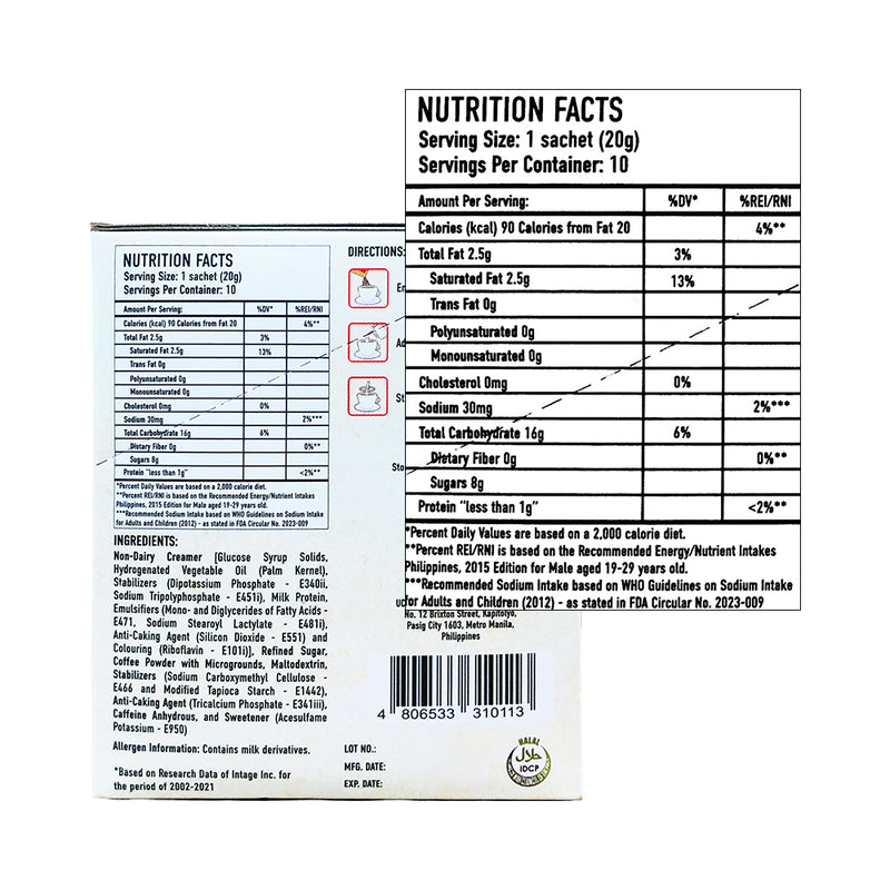 UCC 3in1 Coffee Mix Strong 20g x 10's