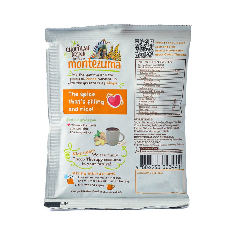 Choco Therapy Spice for Life Milk Chocolate With Ginger Drink Mix 28g