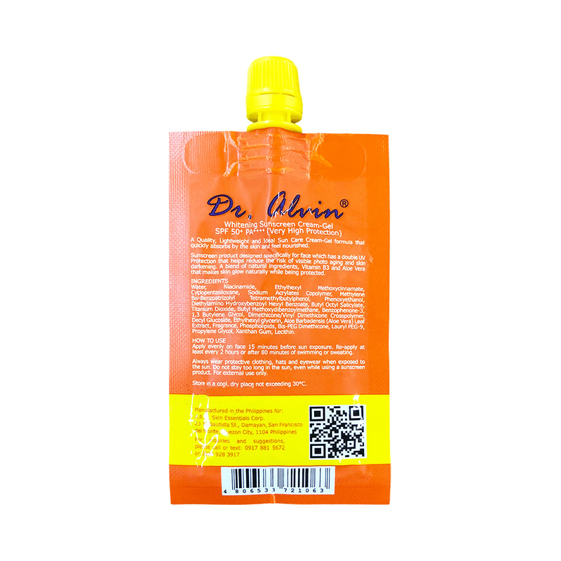 Dr. Alvin Sunscreen Cream-Gel SPF 50 PA+++ 10ml