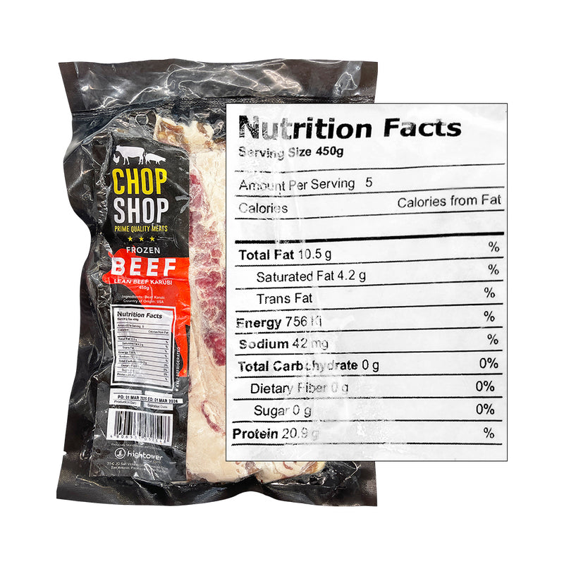 Chop Shop Beef Karubi Cut 450g