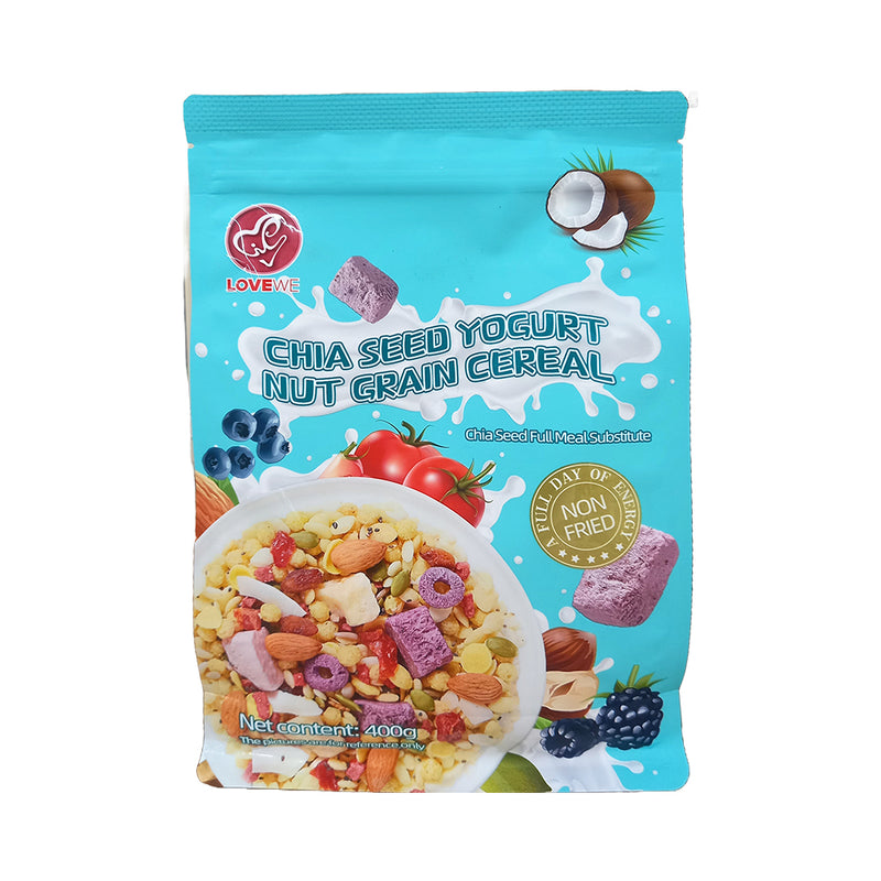 Lovewe Chia Seed Yogurt Nut Grain Cereal 400g