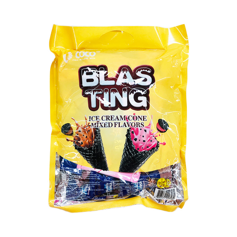Coco Blasting Ice Cream Cone Mixed Flavors 300g