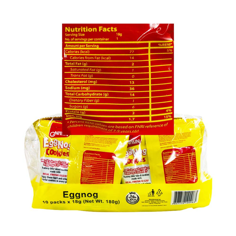 Nissin Eggnog Cookies 18g x 10's