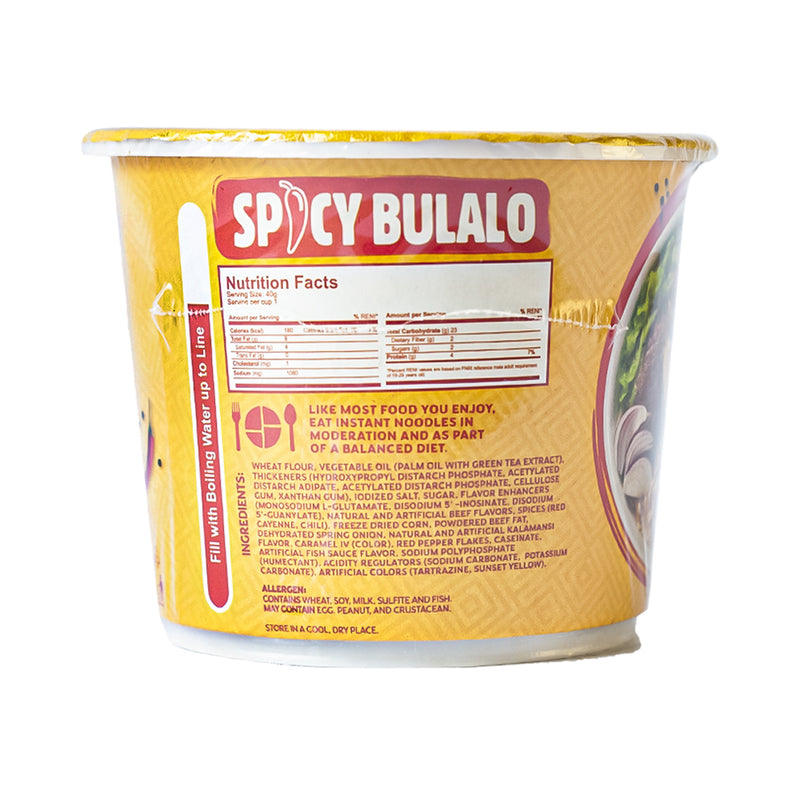 Lucky Me Go Cup Supreme Mini Noodles Spicy Bulalo 40g