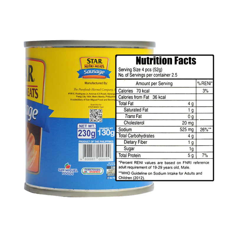 Purefoods Star Nutri-Meats Sausage 230g