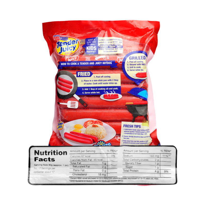 Purefoods Tender Juicy Hotdog Regular 500g