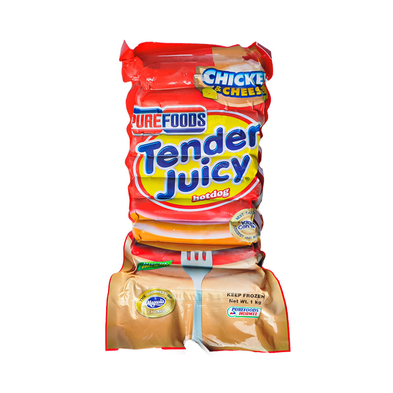 Purefoods Tender Juicy Hotdog Chicken And Cheese Jumbo 1Kg