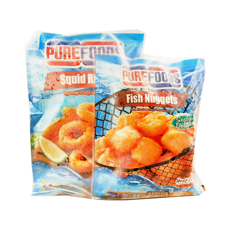 Purefoods All Day Snack Combo Fish Nuggets 200g + Squid Rings 200g