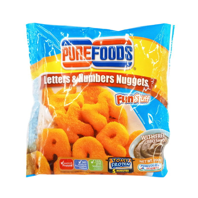 Purefoods Chicken Fun Nuggets Letters And Numbers 200g